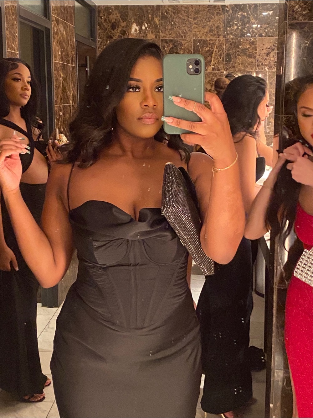 House of CB Elegant Black Strapless Evening Dress - Picture 3 of 5